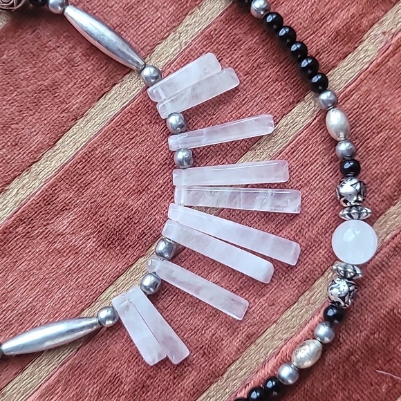 Sterling & Gemstone Statement Necklace - Picture 5 of 15